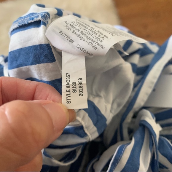 J.Crew Factory Blue Striped Sleeveless Tie back Halter Back Zip Jumpsuit… - Picture 8 of 11